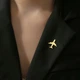 Значок (пин) BROCHE брошь бижутерия Техника Самолёт золотистый BRGV114902 - изображение 1