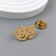 Значок (пин) BROCHE брошь бижутерия Театральные Маски золотистый BRGV114694 - изображение 3