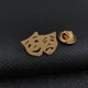 Значок (пин) BROCHE брошь бижутерия Театральные Маски золотистый BRGV114694 - изображение 6