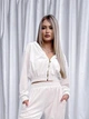 Жіночий велюровий костюм (кофта+штани+топ) Uaclothes 42-44 Молочний (like36628-170541349) - изображение 3