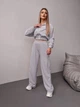 Жіночий велюровий костюм (кофта+штани+топ) Uaclothes 42-44 Сірий (like36637-170631349) - изображение 2