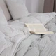 Ковдра велюрова ТЕП VELOUR 150×210 см полуторна зимова 400 г/м² світло-сіра мікрофібра - зображення 6