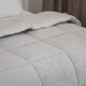 Ковдра євро 200×210 см ТЕП TEDDY світло-сіра тепла, хутро Teddy, мікрофібра 350 г/м² - зображення 4
