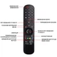 Пульт для телевизора LG Magic Remote, MR24GN,MR23GN, MR22GN, MR21GC. Пульт для телевизора с указкой (мышь) и голосовым поиском - изображение 5