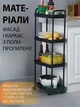 Пластикова полиця-етажерка на колесах, 4 яруси, вузький мобільний органайзер для ванної, кухні, балкона та будинку - зображення 4