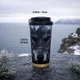 Термокружка з кришкою та ремінцем 530 мл (18 oz), висота 19,5 см, діаметр 9 см, дизайн “Вовк” - зображення 1