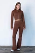 Женские леггинсы клеш Giulia Flexing leggins "Faboluose" XY492 M Brown-coffee, бесшовные лосины, эластичные для спорта - изображение 2