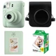 Подарунковий набір Fujifilm Instax Mini 12 Mint Green Black (Чорно-Мʼятний) / Камера + Чохол + Альбом 64 фото + 20 знімків / Gift Set 2026 - зображення 1