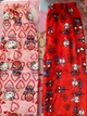 Штаны пижамные плюшевые теплые красного цвета Spiderman x Hello Kitty домашние штаны Спайдермен Человек Паук Хэллоу Китти S-M - изображение 4