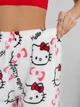 Штани піжамні плюшеві Hello Kitty білого кольору, теплі домашні штани Хеллоу Кітті S-M - зображення 6