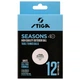 М'ячі для настільного тенісу Stiga Seasons, White 12 шт (1110-2810-12) - зображення 3