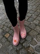 Резиновые сапоги Saposhh Планеты водонепроницаемые глянцевые 38 Розовые - изображение 4