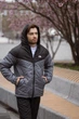 Демисезонная мужская куртка Active куртка для весны и осени наполнитель силикон водостойкая ткань чёрно-серая/3XL - изображение 4