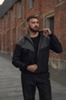 Мужская ветровка Windrunner легкая куртка с капюшоном водоотталкивающая и ветрозащитная на манжетах серо-чёрная/S - изображение 3