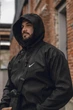 Мужская ветровка Windrunner легкая куртка с капюшоном водоотталкивающая и ветрозащитная на манжетах чёрная/2XL - изображение 3
