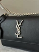 Жіноча сумка Yves Saint Laurent чорна срібна фурнітура - зображення 3