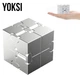Бесконечный алюминиевый кубик-антистресс Magic Cube, металлическая головоломка для снятия стресса и релаксации Серебристый - изображение 2