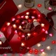 Светодиодная гирлянда на батарейках «Сердца» 2 м на 20 лампочек с декоративными сердечками - изображение 1