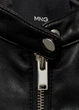 Куртка-косуха зі штучної шкіри MANGO 77004790 Чорний M E0003512 - зображення 5
