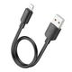 Кабель USB Hoco X96 Lightning 2.4A 0.25m Чорний - зображення 1