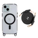 Чохол Premium TPU+PC LanyardCase with MagSafe для iPhone 15 Black - зображення 1