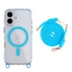 Чохол TPU+PC LanyardCase with MagSafe для iPhone 16 Sky Blue - изображение 1