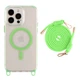 Чохол Premium TPU+PC LanyardCase with MagSafe для iPhone 16 Pro Fluorescent Green - зображення 1