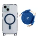 Чохол Premium TPU+PC LanyardCase with MagSafe для iPhone 15 Indigo Blue - зображення 1