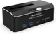 Алюмінієва док-станція RSHTECH 4-в-1: зчитувач HDD/SSD, USB-хаб та SD/TF картрідер - зображення 1