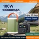 Потужний повербанк для ноутбука O2 Project 100000 mAh PD100W 2xType-C/4xUSB павербанк зі швидкою зарядкою, ліхтариком та кольоровим дисплеєм - зображення 3