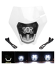 Универсальная LED-фара для кроссовых мотоциклов и эндуро (белый корпус) - изображение 1
