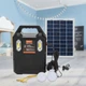 Переносний ліхтар із сонячною панеллю Solar Power Light System AT-9078A, акумулятор 6V 4.5Ah, 2 LED лампи - зображення 2