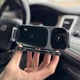 Автомобильный держатель SD01 с беспроводной зарядкой 15W на решётку авто с функцией поворота 90° Серый - изображение 7