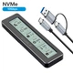 Зовнішня кишеня ShuoLe TP18-P-10G USB 3.2 для M.2 NVMe/SATA SSD 2280 з екраном та охолодженням - зображення 1