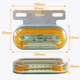 Світлодіодний габаритний LED ліхтар 12 діодів 100×70 мм (12V/24V) жовтого світіння для причепів і вантажівок - зображення 3
