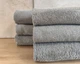 Набор турецких махровых однотонных полотенец Zeron 6 штук 70х140 Light Gray плотность 500 г/м2 - изображение 2