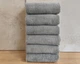Набор турецких махровых однотонных полотенец Zeron 6 штук 50х90 Light Gray плотность 500 г/м2 - изображение 1