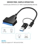 Перехідник SATA - Type-C - USB 3.0 для жорсткого диску HDD SSD 2.5'' 25см - зображення 7