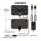 Антена цифрова внутрішня для ТБ HDTV Antenna 4K/1080p з підсилювачем (Black) - изображение 6