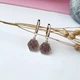 Серебряные серёжки серьги Вышиванка с Малиновыми камнями черненое серебро 925 пробы 82152рб 5.40г - изображение 1