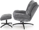 Крісло для відпочинку Halmar PESTO з підставкою для ніг та функцією люльки Сіре (5905248135741) - зображення 2