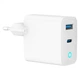 Зарядное устройство Gembird 1xUSB-C PD30W + 1xUSB QC3.0 LED white (TA-UC-PDQC30L-W-01) GEMBIRD TA-UC-PDQC30L-W-01 929027 - изображение 4