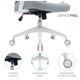 Офісне крісло OfficePro Harmony OC310-W-LG-LG (OC310-W-LG-LG) OfficePro OC310-W-LG-LG 928985 - зображення 9