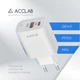 Сетевое зарядное устройство для ACCLAB 45W USB-A USB-C PD3.0 QC4.0 White (AL-TC452) - изображение 5