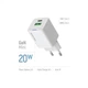Зарядний пристрій ColorWay USB-C PD20W + 1xUSB QC4.0 white (CW-CHS062PD-WT) ColorWay CW-CHS062PD-WT 928783 - зображення 6