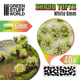 Кущі штучні Green Stuff World Shrubs Tufts - 6mm self-adhesive - WHITE (Кущі ПУЧКИ Самоклеючі БІЛІ) - зображення 1