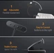 Лампа для чтения книг, BookLight, 12 Led, черная - изображение 8