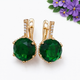 Серьги Xuping Jewelry длина 1.9см ширина 1см медицинское золото позолота 18К цирконий с1329 - изображение 1