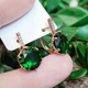 Серьги Xuping Jewelry длина 1.9см ширина 1см медицинское золото позолота 18К цирконий с1329 - изображение 2
