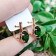 Серьги Xuping Jewelry длина 1.9см ширина 1см медицинское золото позолота 18К цирконий с1329 - изображение 3